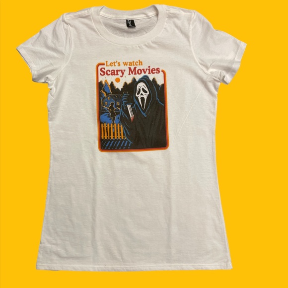 Ghost face womens graphic tshirt - Picture 1 of 2